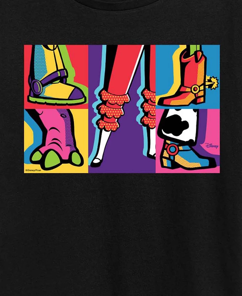 Hybrid Apparel Plus Toy Story Woody and Friends Shoes Feet Grid Short-Sleeve Graphic T-Shirt