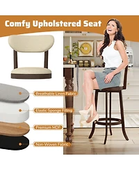Sugift Bar Height Swivel Chairs Set of Two with Padded Seats