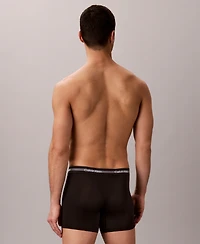 Calvin Klein Men's Stitch-Free Waistband Long Boxer Briefs, 3-Pack