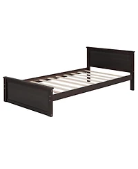Streamdale Furniture Loft Bed With Twin Bed, Shelves, Desk, Wardrobe
