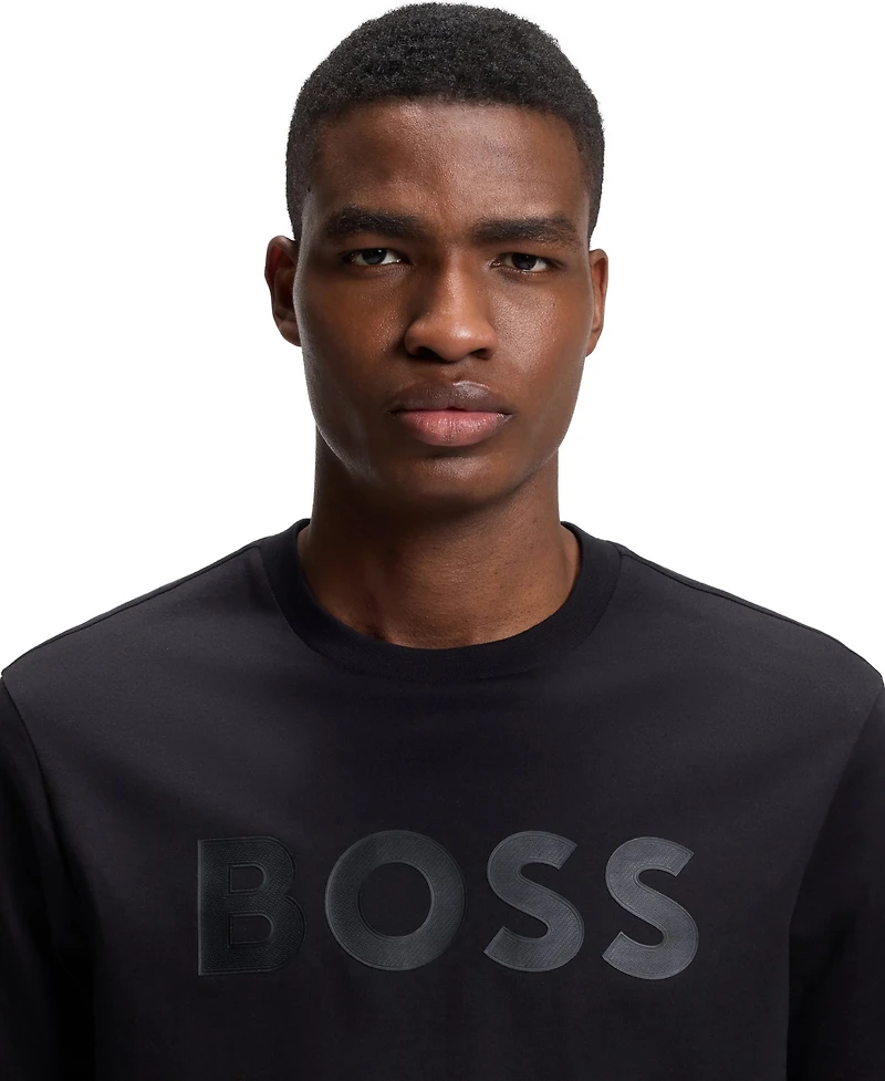 Boss by Hugo Men's Cotton Regular-Fit Tonal Logo T-Shirt
