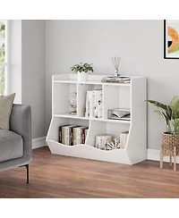 homfan Kids' Toy Storage Organzr with Open Compartments and Tilt-Front Bins
