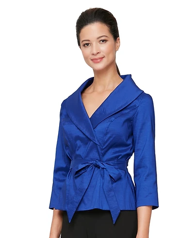 Alex Evenings Petites V-Neck 3/4-Sleeve Top