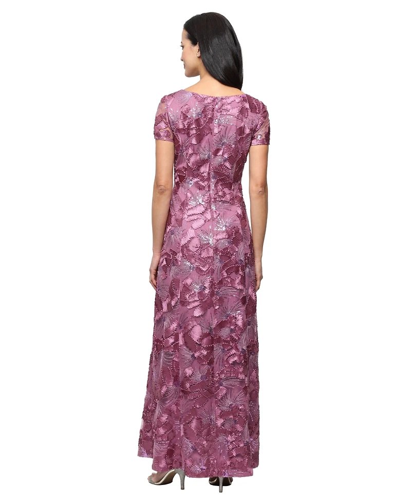 Alex Evenings Petite Embellished Lace Gown