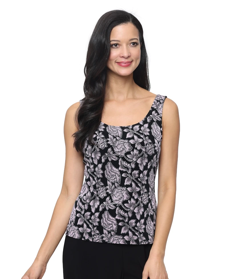 Alex Evenings Petite 3/4-Length-Sleeve Jacket and Sleeveless Top, 2-Piece Set