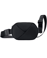 Lux & Nyx Origami Belt Bag Sling - Black Ultra Satin Nylon Convertible Belt, Sling, Crossbody Daily Travel