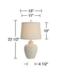 360 Lighting Romeo 23 1/2" High Jar Farmhouse Rustic Accent Table Lamps Set of 2 Distressed Earth Tone Finish Living Room