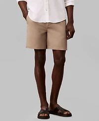 Calvin Klein Men's Straight-Fit Linen Shorts