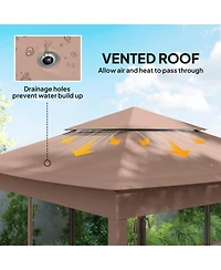 Outsunny 11' x Pop-Up Gazebo Canopy with Carrying Bag