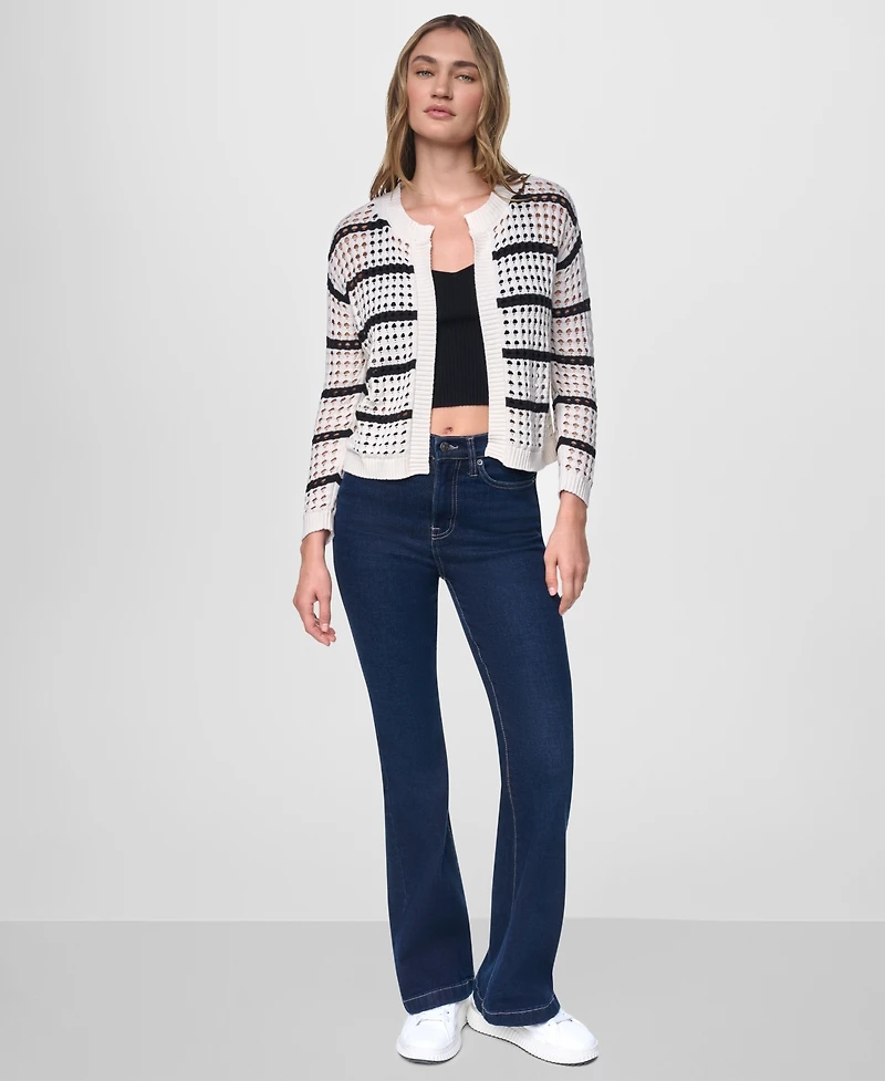 Dkny Jeans Women's Relaxed Fit Open-Front Cardigan