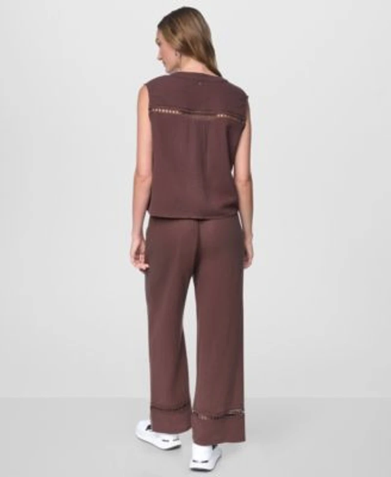 Dkny Jeans Womens V Neck Sleeveless Top Mid Rise Drawstring Pants
