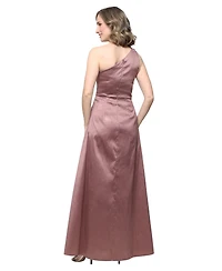 Alex Evenings Women's One-Shoulder Shantung Dress