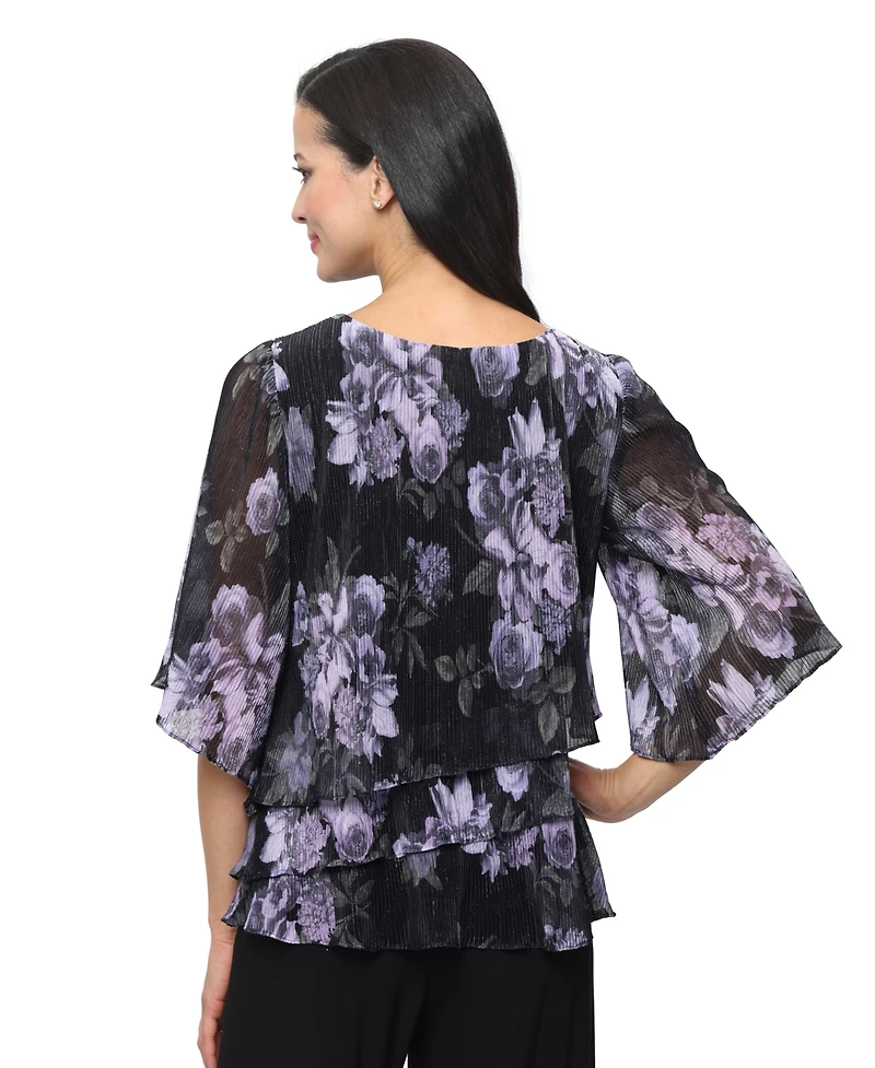 Alex Evenings Women's Printed Top