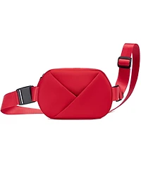 Lux & Nyx Origami Belt Bag Sling - Black Ultra Satin Nylon Convertible Belt, Sling, Crossbody Daily Travel