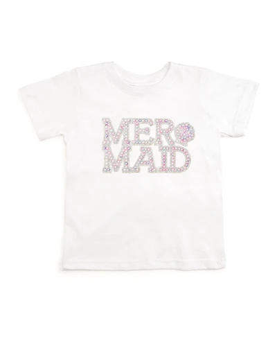 Sweet Wink Toddler Girls Mermaid Pearl Patch Short Sleeve T-Shirt