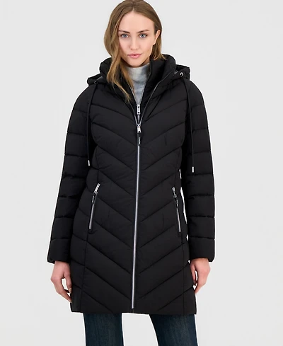 Calvin Klein Women's Bibbed Packable Puffer Coat