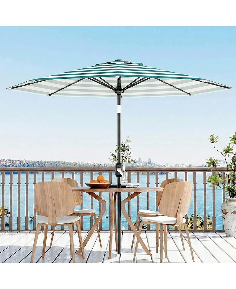 gaomon Outdoor Stripe Outdoor Patio Umbrella, Uv Protection Waterproof for Pool Deck Yard