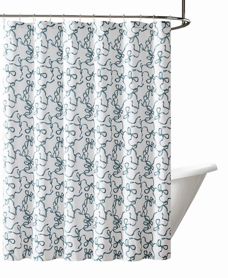 Truly Soft Printed Bow Shower Curtain, 72" x
