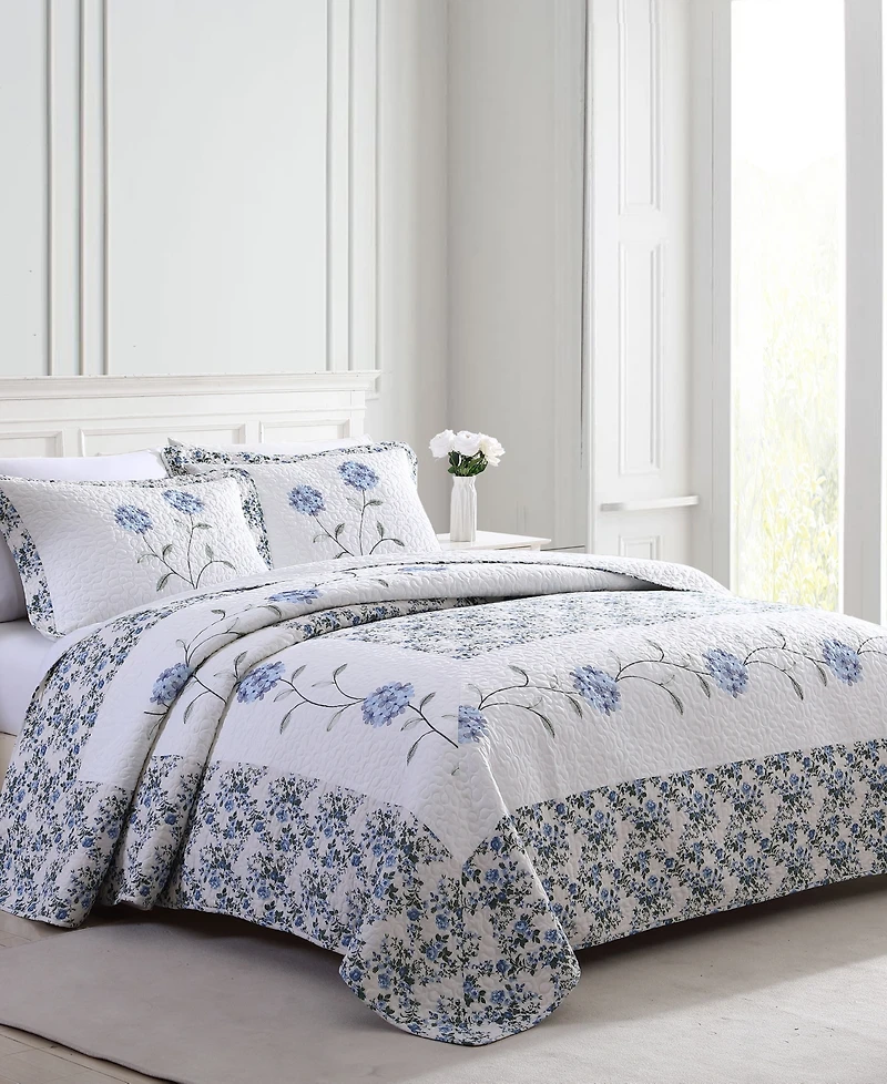 Beatrice Home Fashions Carnation Embroidered Sham, Standard