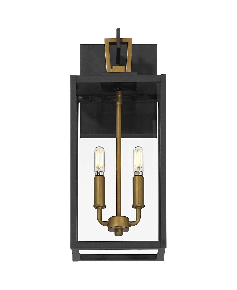 Possini Euro Design Possini Euro Trystin 18 inches and Brass 2-Light Outdoor Wall Light
