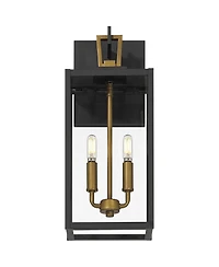 Possini Euro Design Possini Euro Trystin 18 inches and Brass 2-Light Outdoor Wall Light