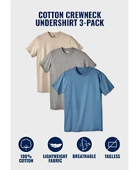 KingSize Big & Tall 3-Pack Cotton Crewneck Undershirt