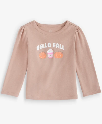 First Impressions Baby Girls' 3M-24M Mix & Match Long-Sleeve Hello Fall T-Shirt, Macy's Exclusive