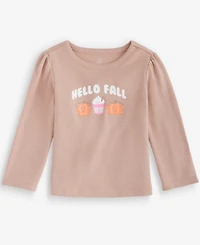 First Impressions Baby Girls' 3M-24M Mix & Match Long-Sleeve Hello Fall T-Shirt, Macy's Exclusive
