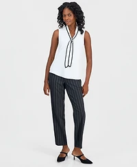 Kasper Women's Tie-Neck Sleeveless Blouse