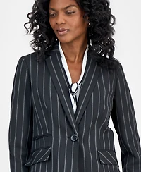 Kasper Women's Notch-Lapel Pinstripe Jacket