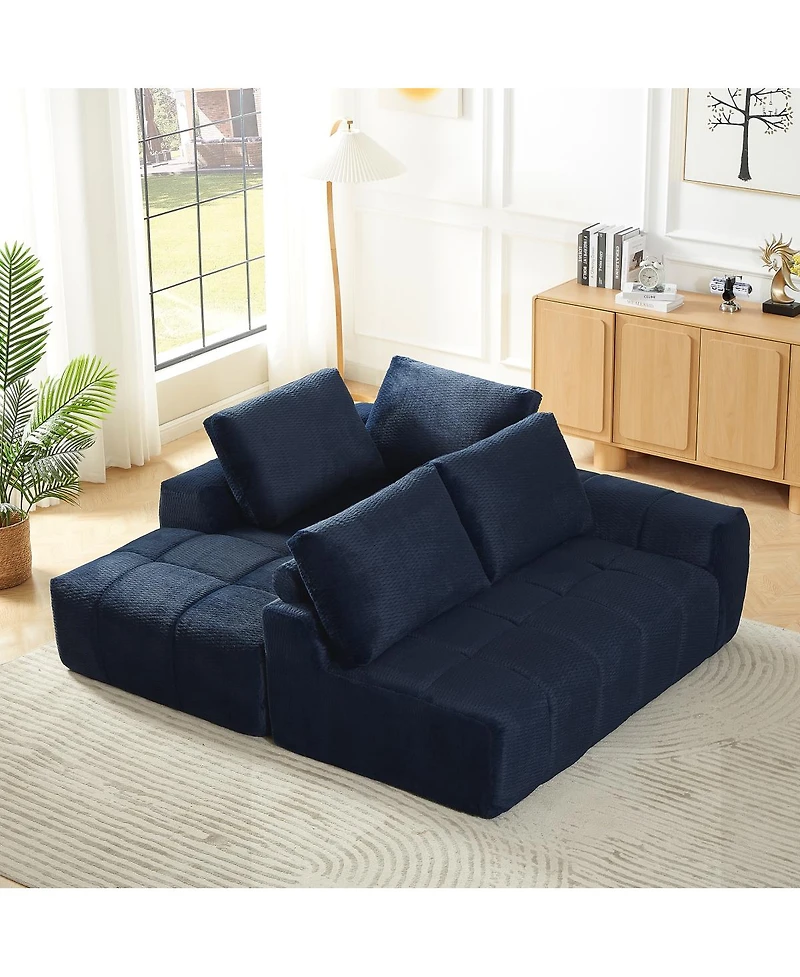 Streamdale Furniture Modern Tufted Segmented Sofa with Pocket Spring Support - No Assembly