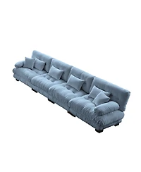 Streamdale Furniture 4-Seater Modular Chenille Sofa Couch for Living Room, Apartment, Office