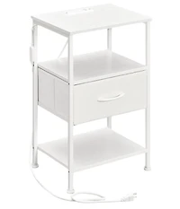 Slickblue Smart Bedside Table with Charging Station and App Led Lights