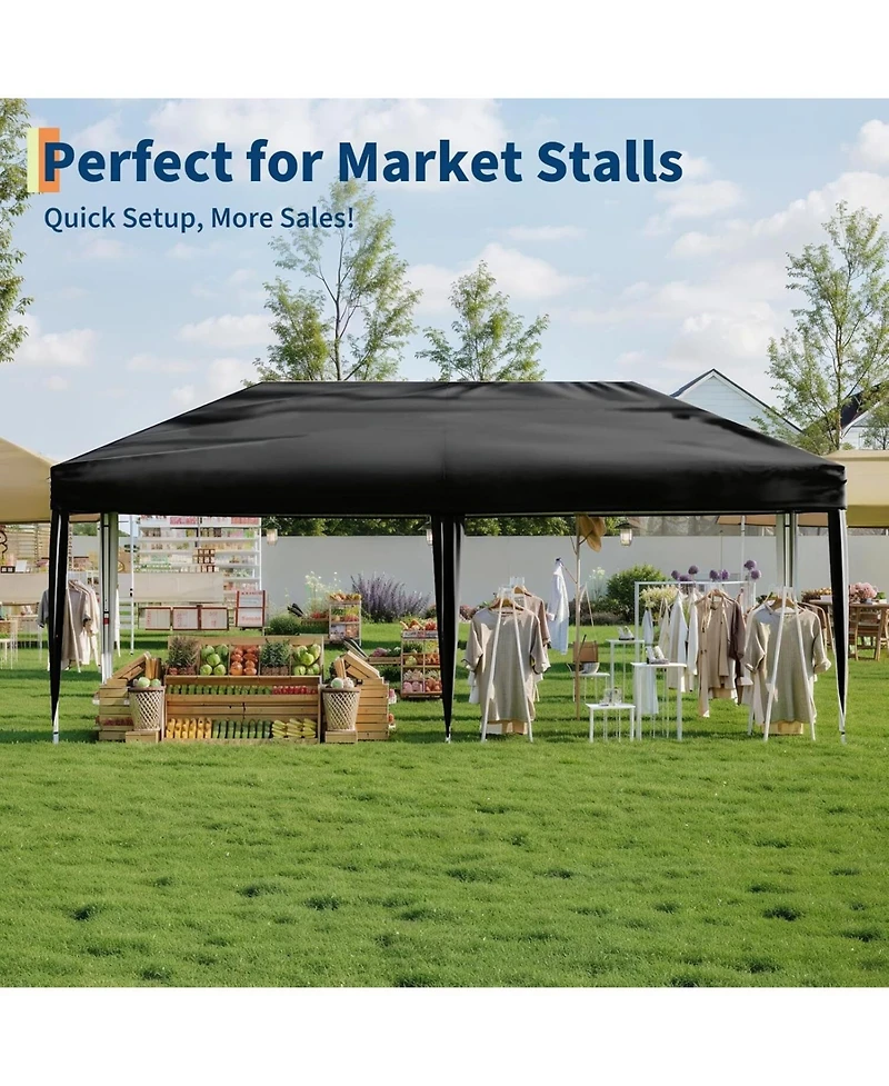 gaomon Portable Outdoor 10x20 Pop Up Canopy Tent for Picnics, Camping