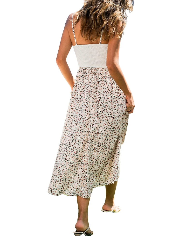 Cupshe Women's Pickin' Petals Floral Maxi Beach Dress