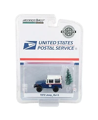 Greenlight 1/64 1972 Jeep Dj-5 Usps Vehicle with Christmas Tree Accessory Hobby Exclusive