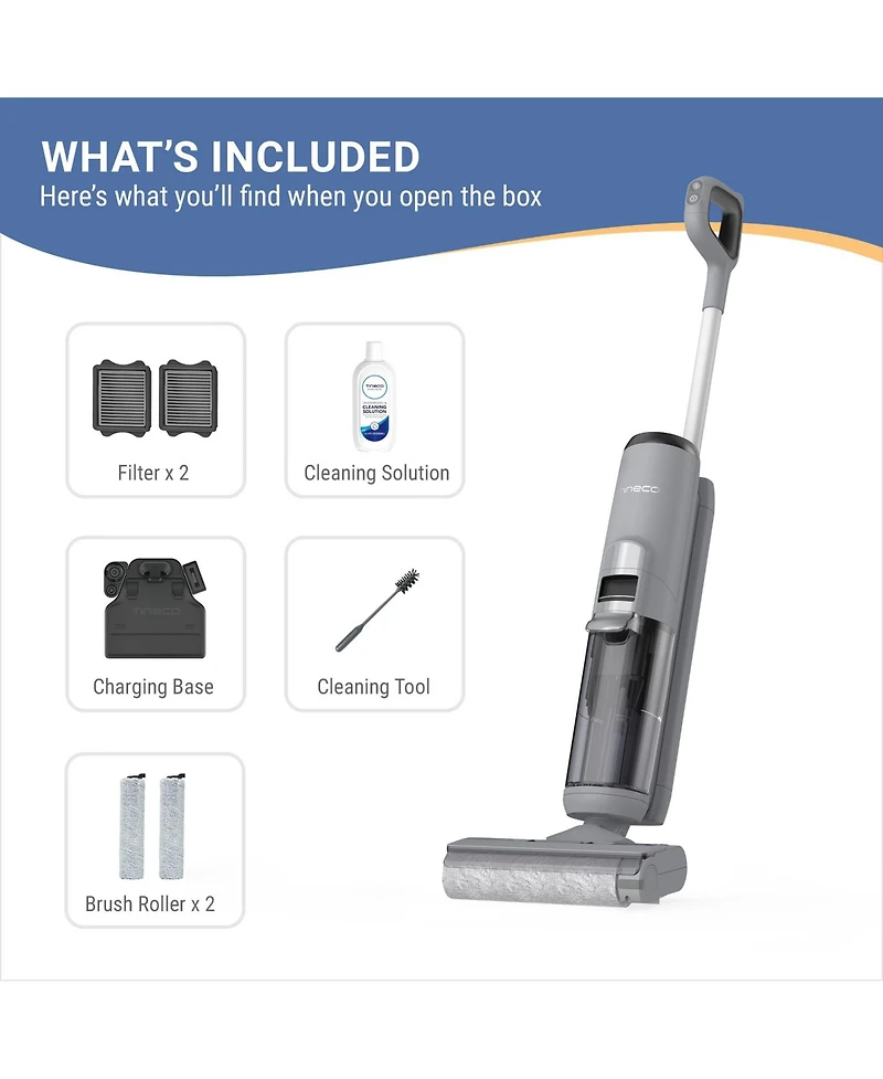 Tineco Go Xl Cordless Wet Dry Vacuum / Mop, Multi-Surface Floor Washer