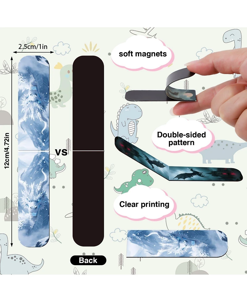 Gnuadz Dragon Magnetic Bookmark Animal Page Clip