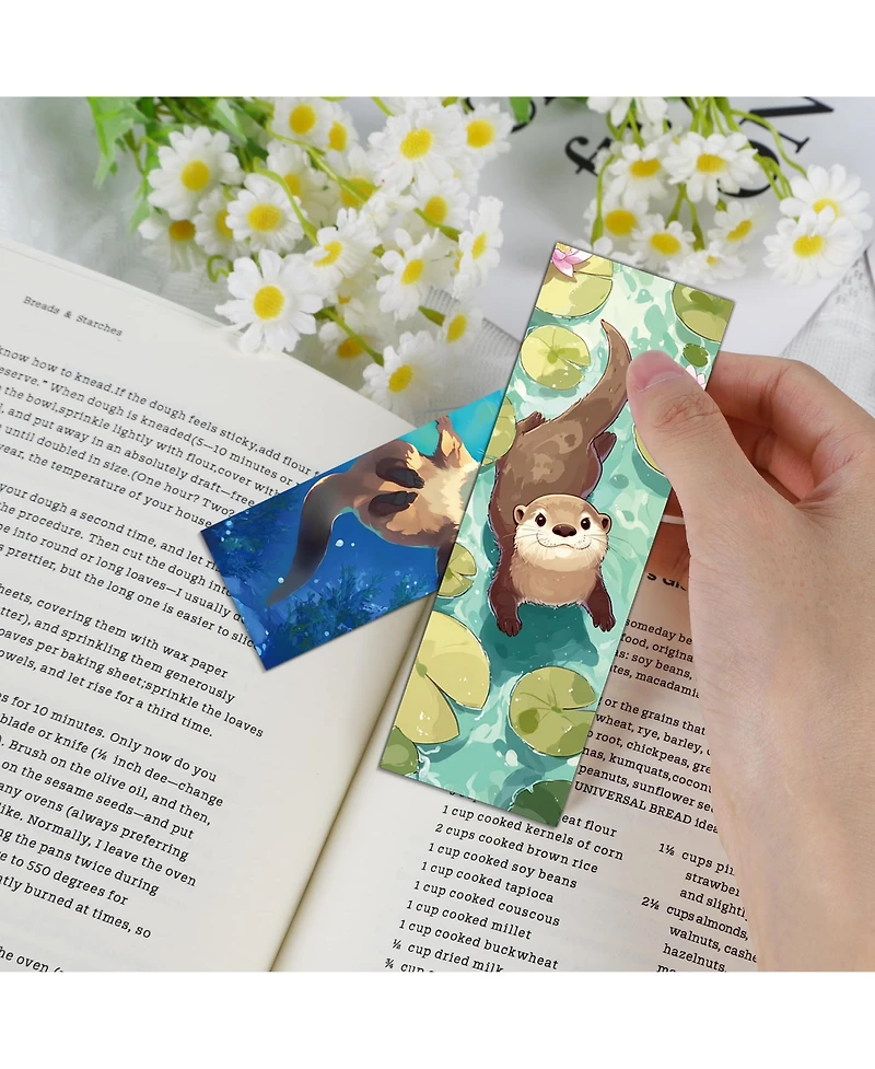 Gnuadz Sea Otter Bookmarks Animal Page Markers Reading Gift