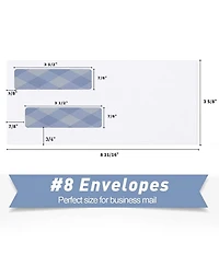 Gnuadz Self Seal Double Window Check Envelopes