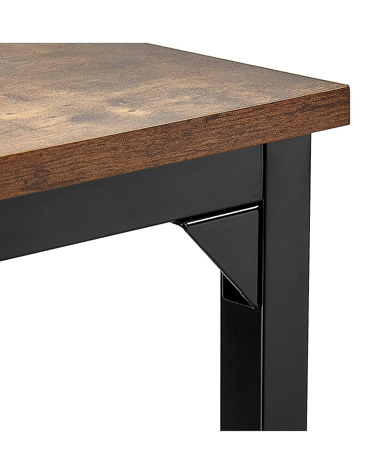 flynama 55x15x39" Modern Metal and Wood Pub Bar Table