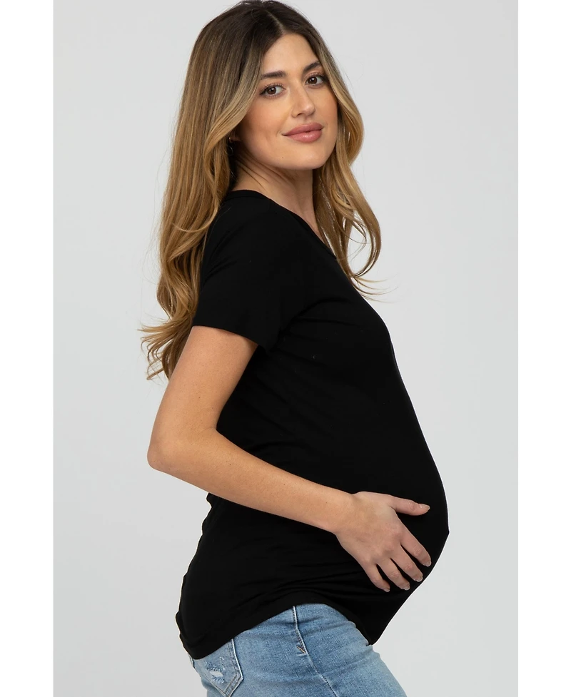Pinkblush Maternity Blue Basic Short Sleeve Top