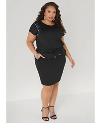 Ashley Stewart Women's Crystal Accented Sneaker Dress
