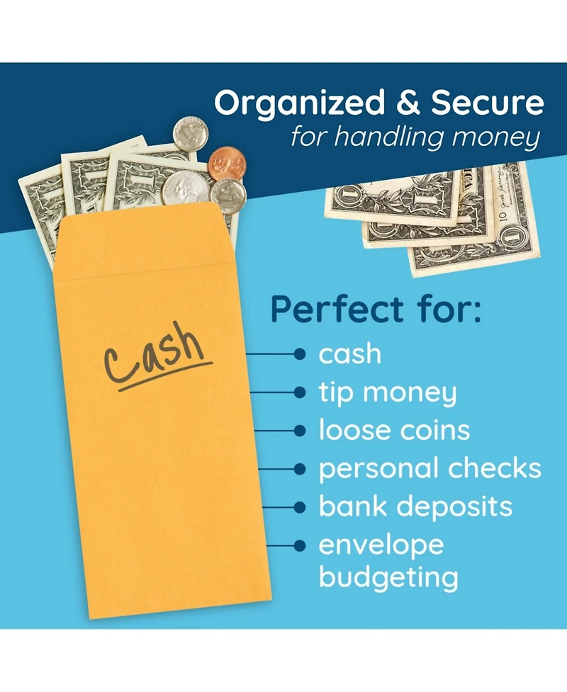 Gnuadz Kraft Gummed Envelopes Keys Money