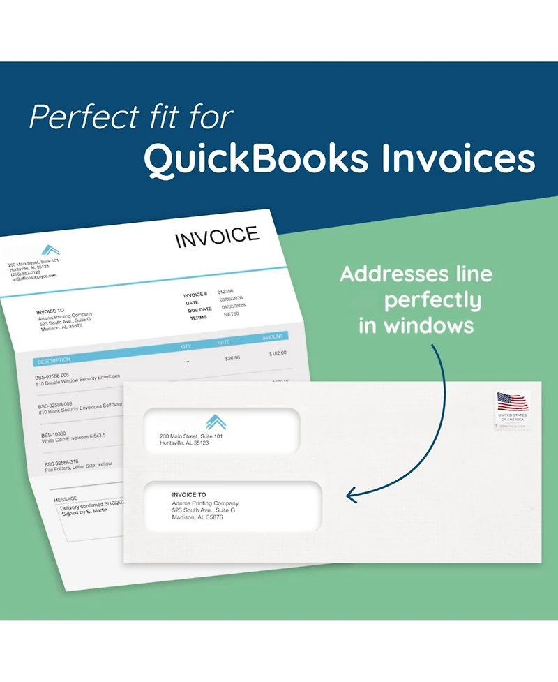 Gnuadz Flip And Seal Double Window Security Envelopes