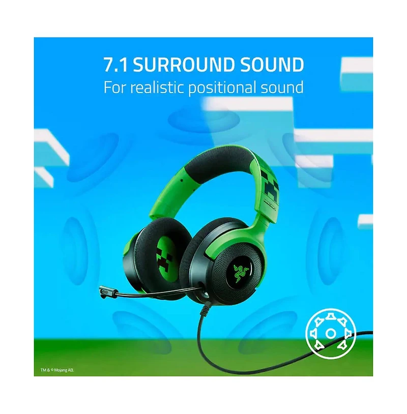 Razer Kraken V4 X Minecraft Edition Gaming Headset