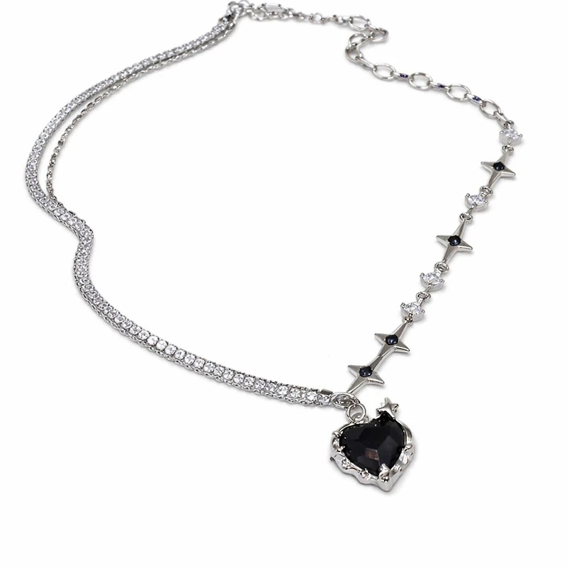 Rebl Jewelry Heart Cross Necklace