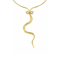 Rebl Jewelry Bow Lariat Pendant Necklace