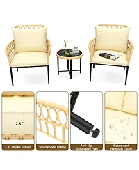homfan All-Weather 3-Piece Patio Sofa Set