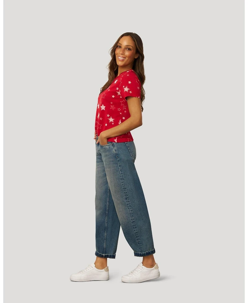 Cable & Gauge Women's Essential Printed Star Tee